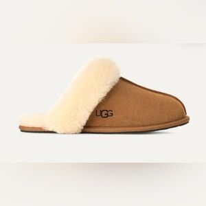 UGG Chestnut and Cream Shearling Slippers
